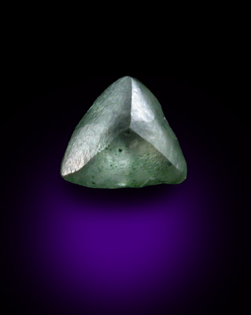 Diamond (0.09 carat green macle, twinned crystal) from Guaniamo, Bolivar Province, Venezuela