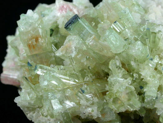 Elbaite Tourmaline with Quartz from Mount Mica Quarry, Paris, Oxford County, Maine