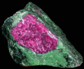 Corundum var. Ruby in Zoisite from Longido, Arusha Province, Tanzania