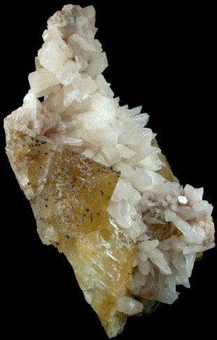 Calcite on Fluorite from Cave-in-Rock District, Hardin County, Illinois