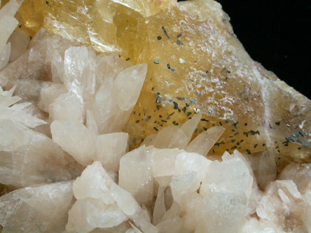 Calcite on Fluorite from Cave-in-Rock District, Hardin County, Illinois