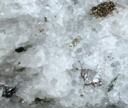 Graphite and Stilpnomelane in Marble (Calcite) from French Creek Iron Mines, St. Peters, Chester County, Pennsylvania