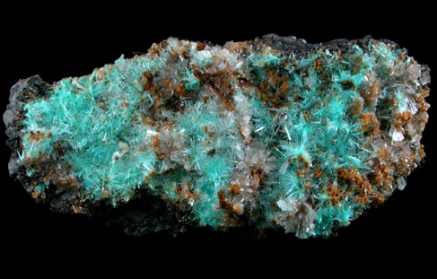 Aurichalcite, Hemimorphite, Goethite from 79 Mine, Banner District, near Hayden, Gila County, Arizona