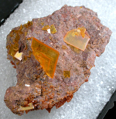 Wulfenite from Rowley Mine, 20 km northwest of Theba, Painted Rock Mountains, Maricopa County, Arizona