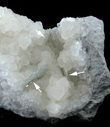 Barite on Calcite from Beatrice, Gage County, Nebraska