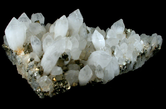 Pyrite on Quartz from Oppu Mine, Aomori Prefecture, Honshu, Japan