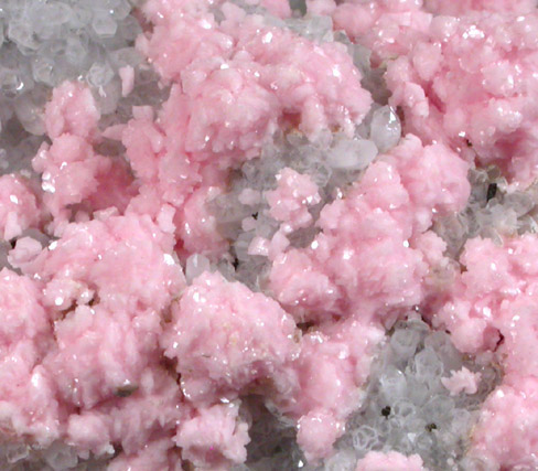 Rhodochrosite on Quartz from American Tunnel, Sunnyside Mine, Eureka District, San Juan County, Colorado