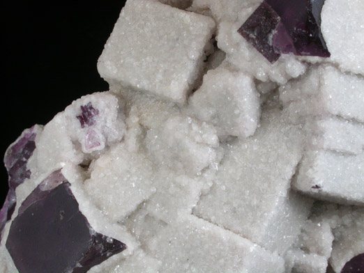 Fluorite with Calcite from Cave-in-Rock District, Hardin County, Illinois