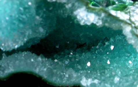 Chrysocolla with Quartz from Inspiration Mine, Globe-Miami District, Gila County, Arizona