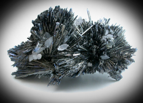 Stibnite with Calcite from Baia Sprie (Felsbnya), Maramures, Romania