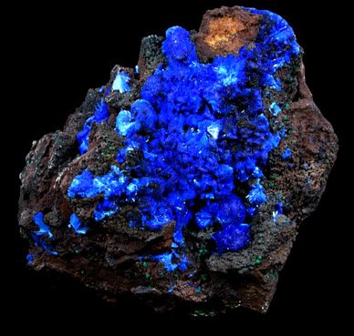 Azurite from Copper Queen Mine, Bisbee, Warren District, Cochise County, Arizona