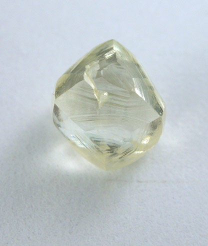 Diamond (1.01 carat yellow octahedral crystal) from Orapa Mine, south of the Makgadikgadi Pans, Botswana