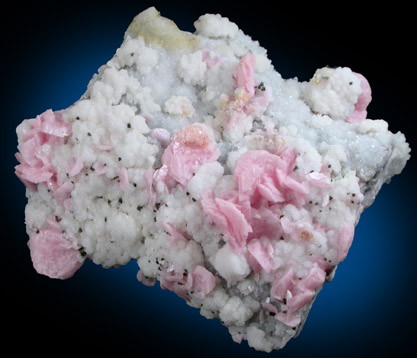 Rhodochrosite on Quartz from Sunnyside Mine, Eureka District, San Juan County, Colorado