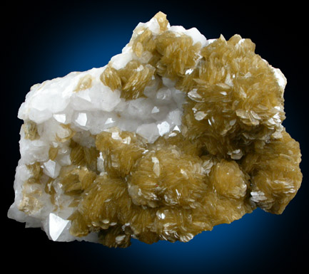 Siderite on Quartz from Le Burg Mine, Alban, Tarn, France