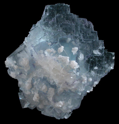 Fluorite with Calcite from Yaogangxian Mine, Nanling Mountains, Hunan Province, China