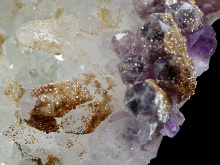 Quartz with Rhodochrosite and Calcite from Djourhovoi Mine, Laki District, Rhodope Mountains, Bulgaria