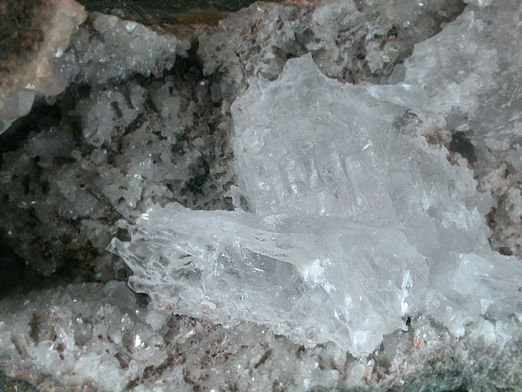 Gypsum var. Selenite from Upper New Street Quarry, Paterson, Passaic County, New Jersey