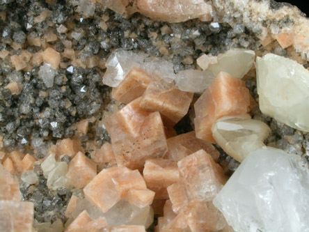 Chabazite, Datolite, Calcite, Quartz from New Street Quarry, Paterson, Passaic County, New Jersey