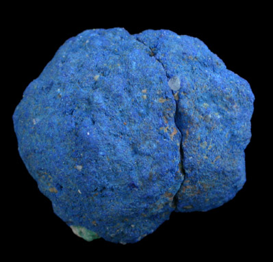 Azurite and Malachite (nodule) from Blue Ball Mine, 4.8 km south of Miami, Gila County, Arizona