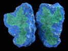 Azurite and Malachite (nodule) from Blue Ball Mine, 4.8 km south of Miami, Gila County, Arizona