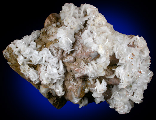 Calcite over Quartz from Coronation Lode, Levant Mine, Cornwall, England
