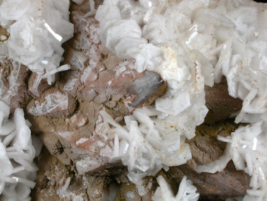 Calcite over Quartz from Coronation Lode, Levant Mine, Cornwall, England