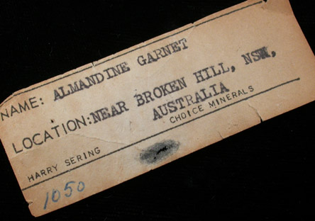 Almandine Garnet from near Broken Hill, New South Wales, Australia