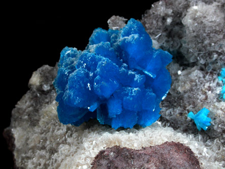 Cavansite on Stilbite from Wagholi Quarry, Maharashtra, India