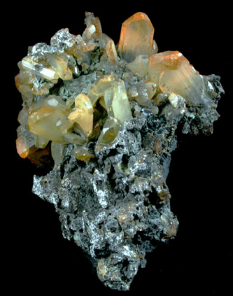 Anglesite on Galena from Touissit Mine, 21 km SSE of Oujda, Jerada Province, Oriental, Morocco