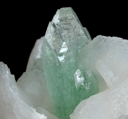 Apophyllite on Stilbite from Pashan Hill Quarry, Poona District, Maharashtra, India