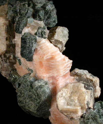 Diopside and Scapolite in Calcite from Otter Lake, Qubec, Canada