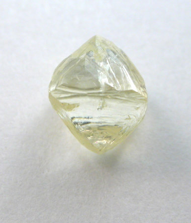Diamond (0.81 carat yellow octahedral crystal) from Bahia, Brazil