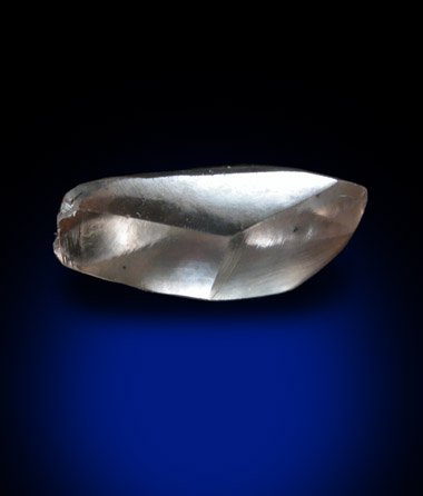 Diamond (0.67 carat brown elongated crystal) from Finsch Mine, Free State (formerly Orange Free State), South Africa