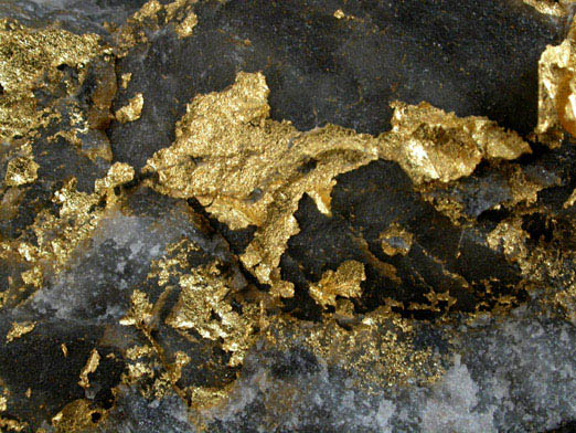 Gold from McKenzie Red Lake Mine, Balmerton, Ontario, Canada