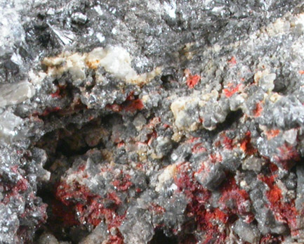 Antimony, Valentinite, Stibnite from Lac Nicolet Antimony Mine, Québec, Canada