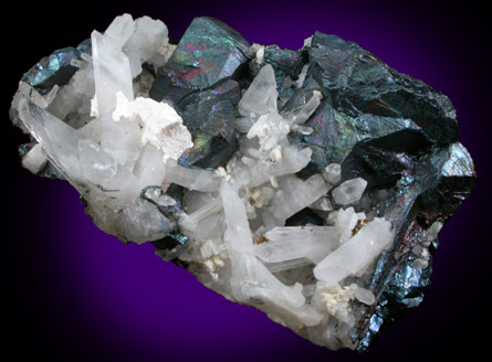 Bornite with Quartz from Bleida Copper Mine, Anti-Atlas Mountains, Morocco