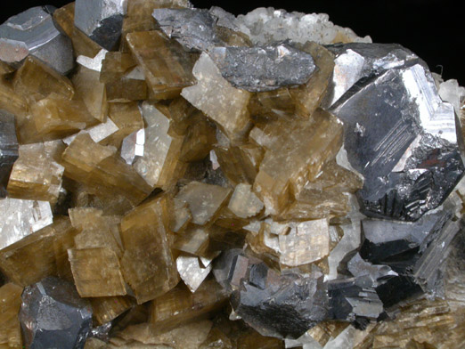 Galena and Siderite from Neudorf, Harz Mountains, Saxony-Anhalt, Germany