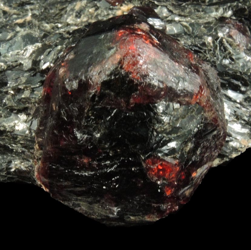 Almandine Garnet from 26th Street at Sixth Avenue Subway Excavation, Manhattan Island, New York City, New York County, New York