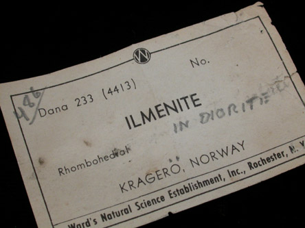 Ilmenite from Kragero Ilmenite Mine, Frederikstad, Oslofjorden, Telemark, Norway