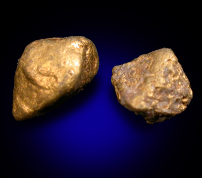 Gold crystals from Placerville District, El Dorado County, California