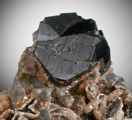 Cassiterite var. Zinnwald Twin from Zinnwald-Cnovec District, Erzgebirge, Saxony-Bohemia border region, Germany-Czech Republic