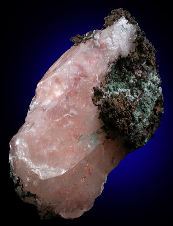 Copper and Calcite from Quincy Mine, Hancock, Keweenaw Peninsula Copper District, Houghton County, Michigan