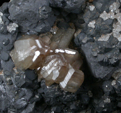 Cerussite and Galena from Stribro (formerly Mies), Zapodocesky, Bohemia, Czech Republic