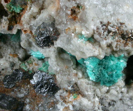 Aurichalcite with Magnetite from Ocna de Fier (formerly Moravicza), Banat, Transylvania, Romania