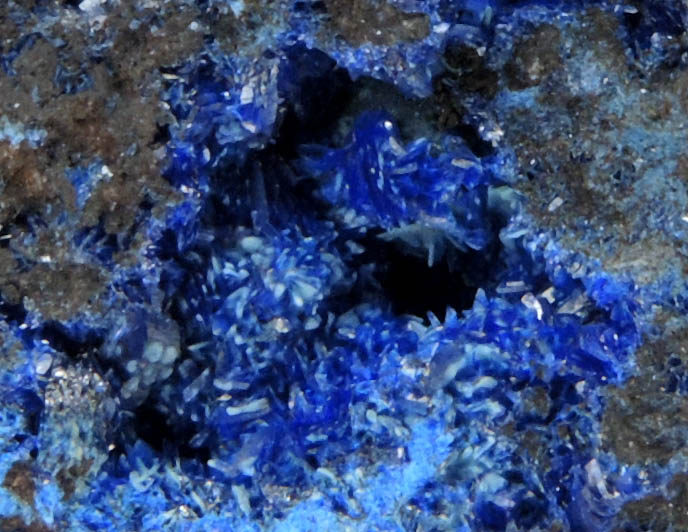 Azurite from Morenci Mine, 4750' Level, Lone Star Area, Clifton District, Greenlee County, Arizona