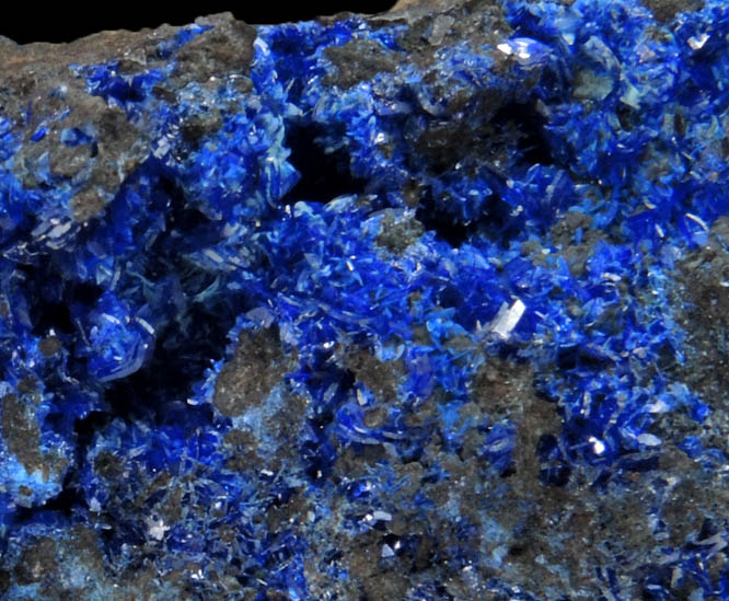 Azurite from Morenci Mine, 4750' Level, Lone Star Area, Clifton District, Greenlee County, Arizona
