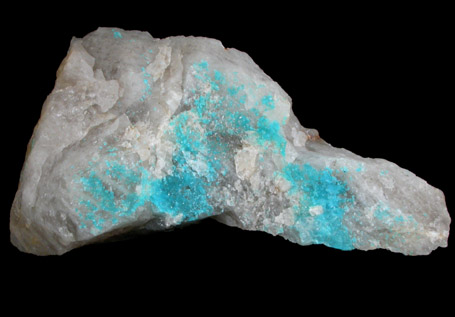 Turquoise Crystals on Quartz from Bishop Mine, Lynch Station, Campbell County, Virginia