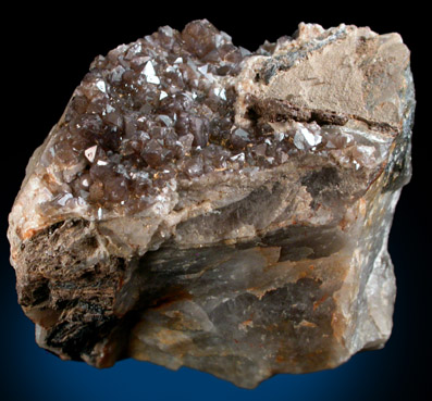 Scheelite on Quartz from Zinnwald-Cnovec District, Erzgebirge, Saxony-Bohemia border region, Germany-Czech Republic