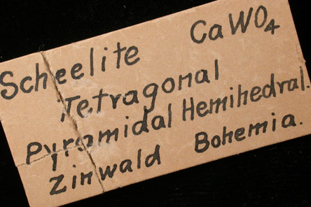 Scheelite on Quartz from Zinnwald-Cnovec District, Erzgebirge, Saxony-Bohemia border region, Germany-Czech Republic