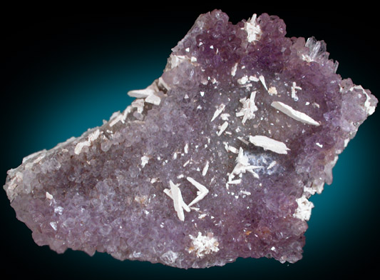 Quartz var. Amethyst with Calcite from Irai, Santa Catarina, Rio Grande do Sul, Brazil